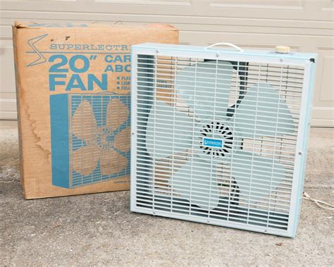 vintage metal box fan